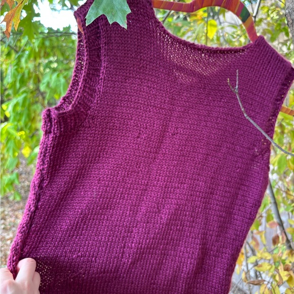 Vintage Purple V-Neck Sweater - Picture 5 of 6